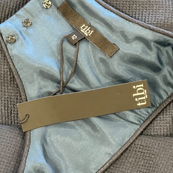 Tibi Navy blue, size 12 designer dress, MINT! NWT NEW Open back detail - Picture 3 of 10